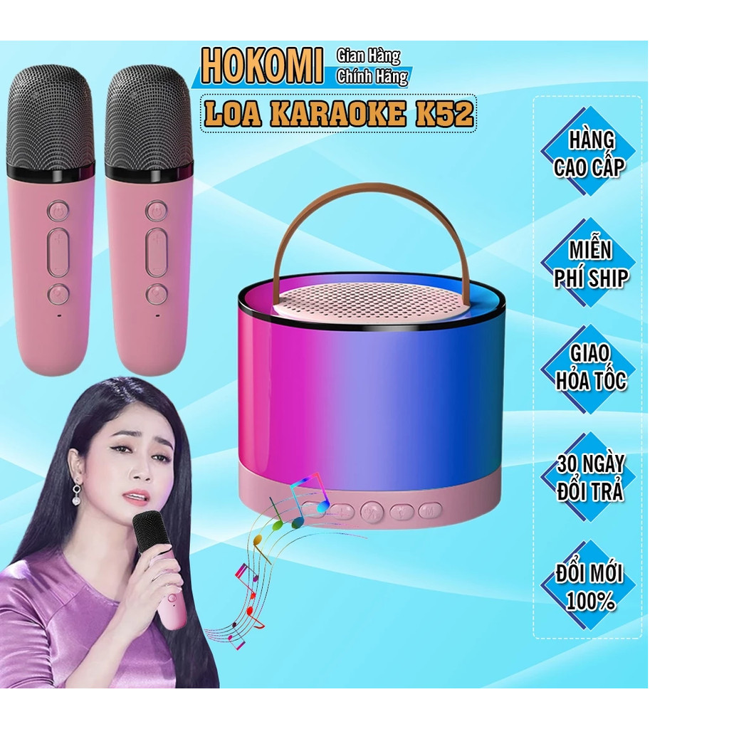K Song Dual Lúa Mì Due Bluetooth Micro Không Dây Điện Thoại Di Động Hát Âm Thanh Gia Đình Trại K52