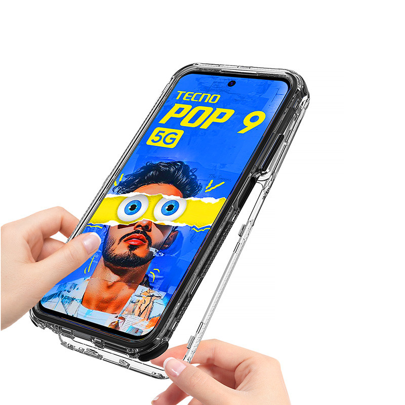 Dành Cho Infinix Smart 9 8 7 10 X6532 X6525 X6525D X6525B X6515 X6725 Ốp Lưng Trong Suốt Ốp Lưng Khung Trước Acrylic Silicon Cứng Chống Sốc