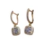 Bông tai vuông thời trang Yoo Cubic Zirconia Set Brilliants Đế đồng Dị ứng An toàn