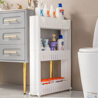 Kệ Khe Hẹp 3–4 Tầng Có Bánh Xe MAISON Kệ Đựng Đồ Đa Năng Tận Dụng Khe Góc Nhỏ Nhà Bếp – Phòng Tắm, Tiết Kiệm Không Gian