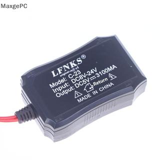 Cod 1pcs 12V 24V để 5V 3USB Port Power Adapter với pin clip để sạc điện thoại di động khẩn cấp USB điện hiệu quả cao mới