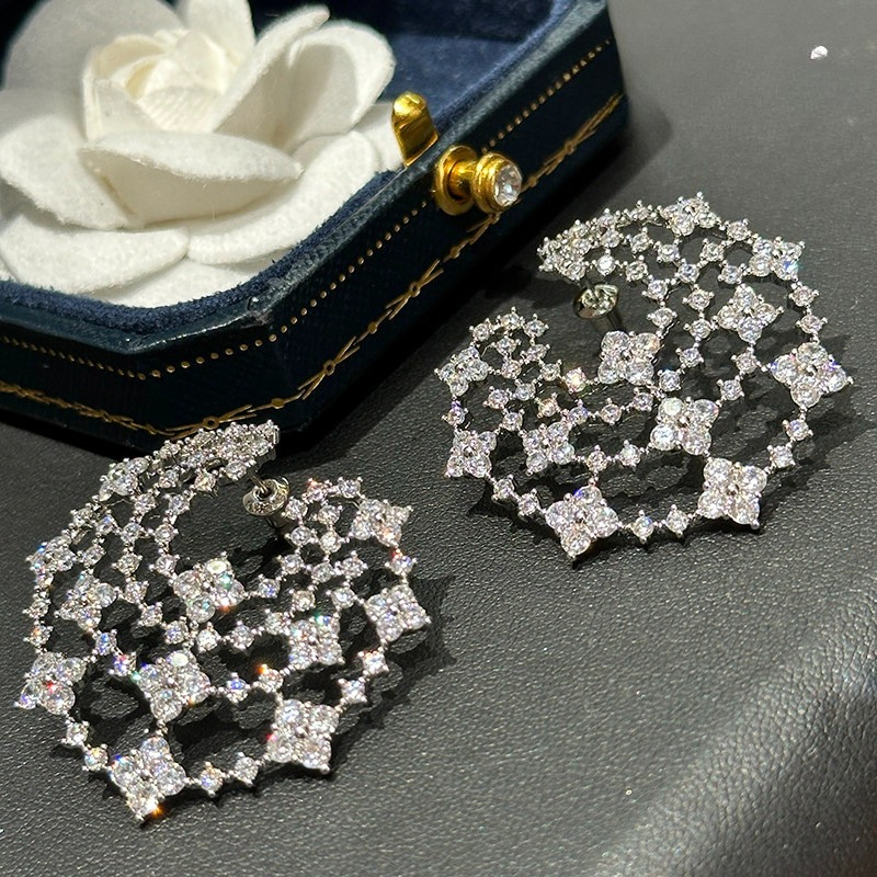 Bông tai Zircon tinh tế thời trang tua rua