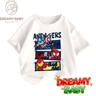COD✅ (Hồ Chí Minh)DREAMY BABY 2025 Áo thun cotton cho bé BST áo siêu nhân bé trai phong cách