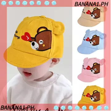 Mũ bóng chày cho bé BANANA, Mũ có thể điều chỉnh cho trẻ mới biết đi Mũ chống nắng cho trẻ em, Mũ lưỡi trai bé gái có tai chống nắng Mũ lưỡi vịt mùa xuân hè
