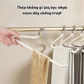 Móc Treo Quần Thông Minh MAISON Chống Trượt, Bọc Nhựa Dày, Tiết Kiệm Không Gian