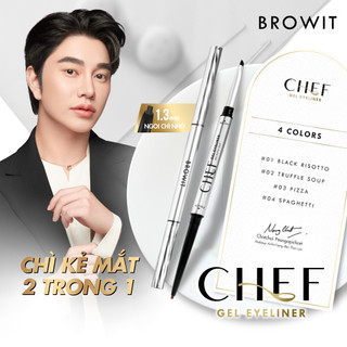 Chì Kẻ Mắt 2 Trong 1 Browit Chef Gel Eyeliner Giúp Kẻ Mắt Sắc Nét, Chống Nước và Không Lem 0.06G