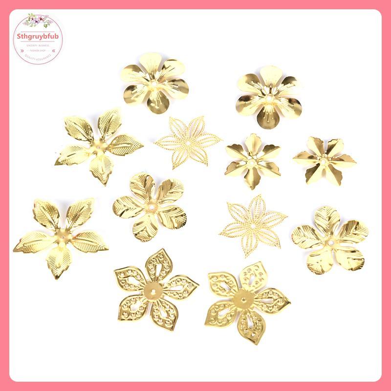 Trang sức filigree vintage kim loại - Bộ 50 cái, phù hợp cho DIY thủ công