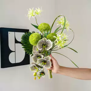 hoa giả trang trí nhà cửa hoa diên vĩ pu cao cấp decor phòng khách sang trọng bộ hoa nghệ thuật đặt bàn ăn phối sẵn đẹp giá rẻ