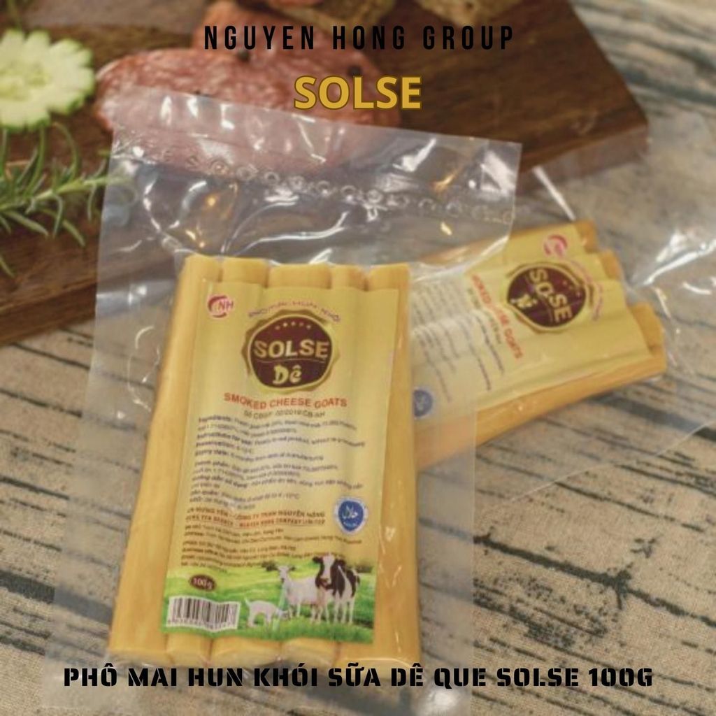 Phô mai hun khói mặn sữa dê que SOLSE 100g phomai ăn vặt xé sợi cheeze
