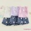 Bộ trang phục 2 món dành cho bé gái Áo cổ tròn không tay đính hoa + Bộ quần short Denim