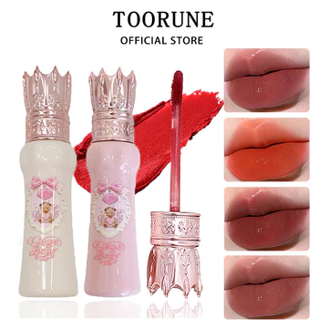 Gege Bear Velvet Matte Lip Gloss Kết cấu kem Son môi không khô và không kem