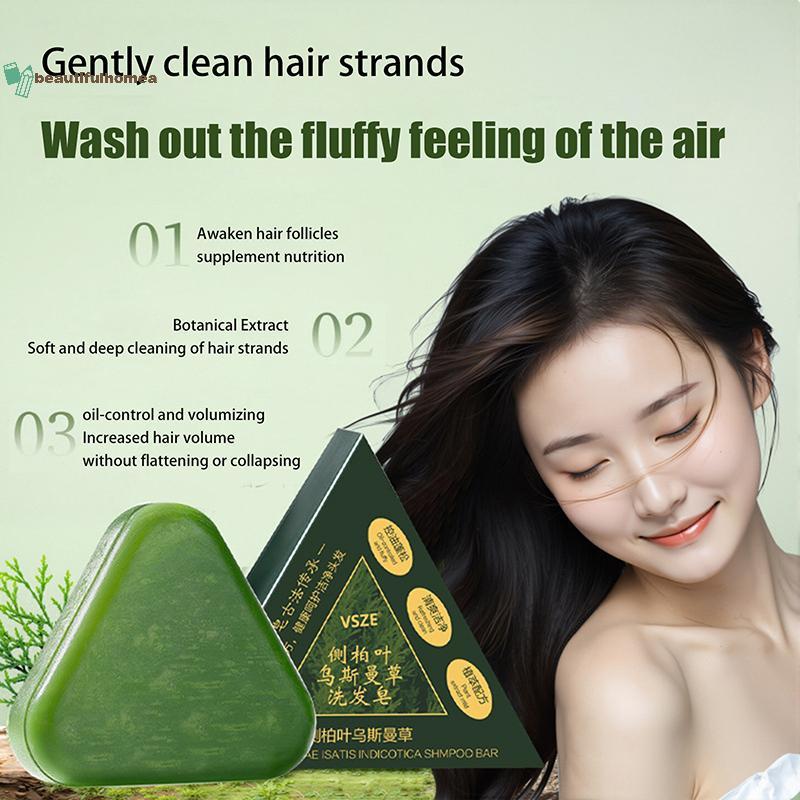 Xà phòng dầu gội thảo dược tự nhiên Usman Grass & Platycladus Xà phòng thủ công Nuôi dưỡng tóc  kiểm soát dầu, sảng khoái Xà Bông Giảm Gàu Mọc Tóc Ngăn Rụng Tóc 120g BeautifulHomeA