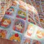 Tất Cả Cotton In Hình Hoạt Hình Dễ Thương Biểu Hiện Mèo Vải Quần Áo Phụ Kiện Tóc Túi Tay Tự Làm Quần Áo Vải 4.3