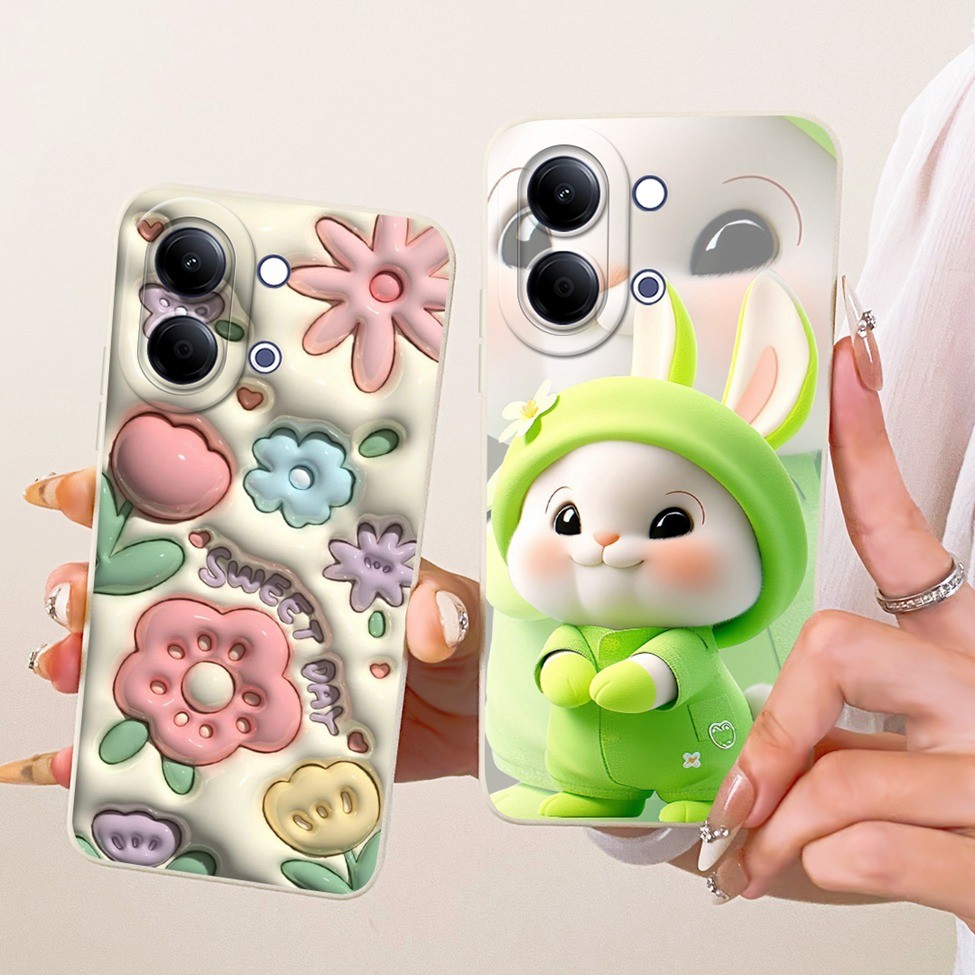 Dành Cho Vivo Y11D Ốp Lưng Thời Trang Sang Trọng Hoạt Hình Dễ Thương Vỏ Silicon Sơn Ngộ nghĩnh Cho VivoY11D