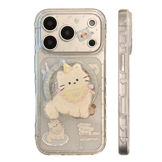 [Sheren] Ốp điện thoại mềm hình mèo dễ thương thích hợp cho i17 16 15 14 13 12 11 pro max Vỏ bảo vệ chống sốc