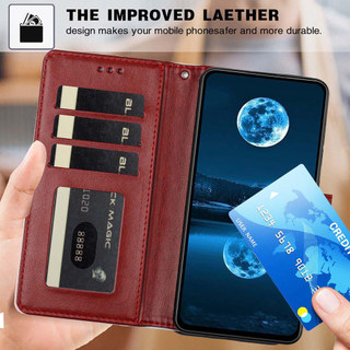 Ốp Ví Da Litchi Cho Moto G17 Power G57 G67 G77 G06 G56 G86 Edge 70 Fusion 60 Stylus 5G G Play 2026 Flip Phone Back Cover