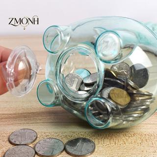 ZMONH Trong Suốt Lợn Đồ Chơi Quà Tặng Trẻ Em Tiền Xu Heo Đất Đạo Cụ Rõ Ràng Lợn Nhựa Heo Đất Đồng Xu Tiền Mặt Thu Thập Hộp Tiết Kiệm Không