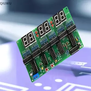 QIUWU DIY Alarm Clo Hàn Bộ dụng cụ thực hành 6 chữ số DIY Clo Kit Thời gian hiển thị tự động cho học sinh và người tự làm.