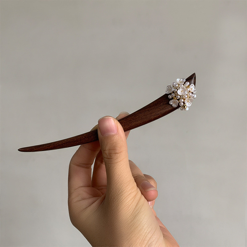Kẹp Tóc Ebony 15cm Phong Cách Cao Cấp, Đơn Giản, Phù Hợp Với Cheongsam Và Nhiều Dịp Khác Nhau