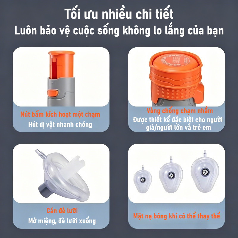 Bộ Hút Dị Vật Cho Bé & Người Lớn – Chống Hóc, Chống Ngạt, Nhỏ Gọn Dễ Dùng, Gia Đình Nên Trang Bị