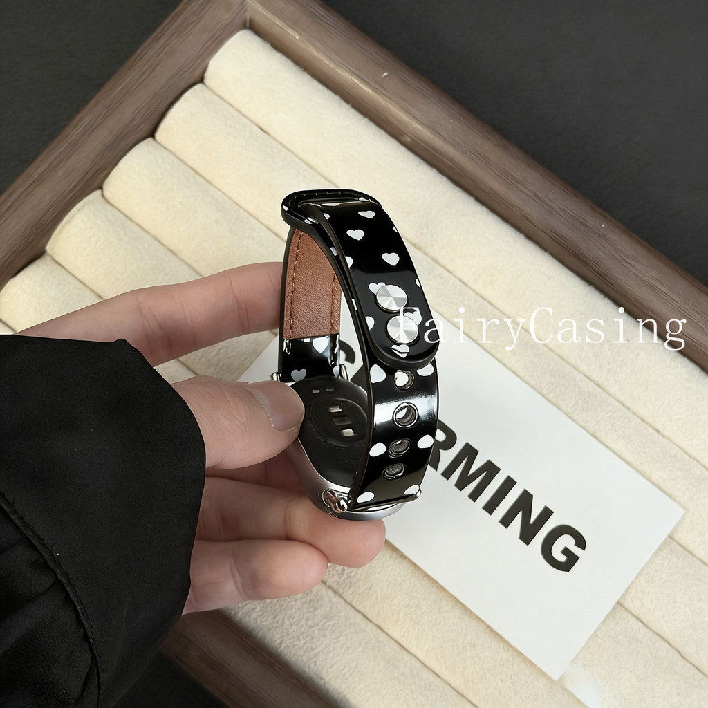 Vòng Da Thời Trang Cho Xiaomi Band 9 10 nfc Dây Đeo Cho Mi Band 8 Vòng Tay Cho Xiaomi Band 10Pro Dây Đeo Tay Phụ Kiện