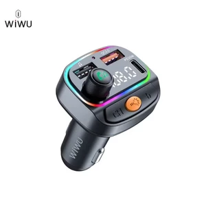 Tẩu Sạc Ô Tô Đa Năng WIWU Wi-QC031 - Bluetooth 5.3, Đèn LED 7 Màu, Sạc Nhanh 38W - 2 Chế Độ Phát Nhạc