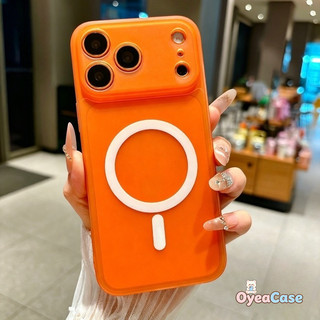 Ốp điện thoại từ tính Ice Mist TPU cho Realme 16 15T 15X 15 14T 14X 14 13 Pro Plus 11 11X 5G 4G Vỏ màu cam sống động Đơn giản dễ thương Sang trọng Kinh doanh Vỏ siêu mỏng Cặp đôi