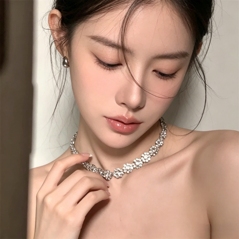 Vòng cổ zirconia full đá lấp lánh, thời trang cho nữ