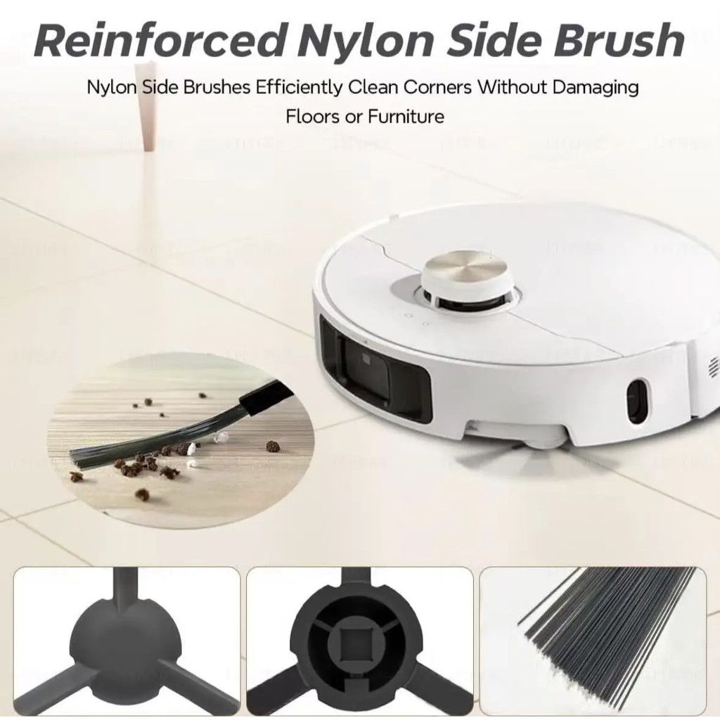 Dành Cho MOVA E40 UItra / Trouver E40 UItra Robot Hút Chân Không Phụ Kiện Chính Bên Bàn Chải Lau Vải HEPA Lọc Túi Bụi Phụ Kiện
