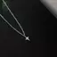Choker dây xích mặt đá quý, phong cách đơn giản hợp xu hướng, phụ kiện thời trang dự tiệc dành cho nữ