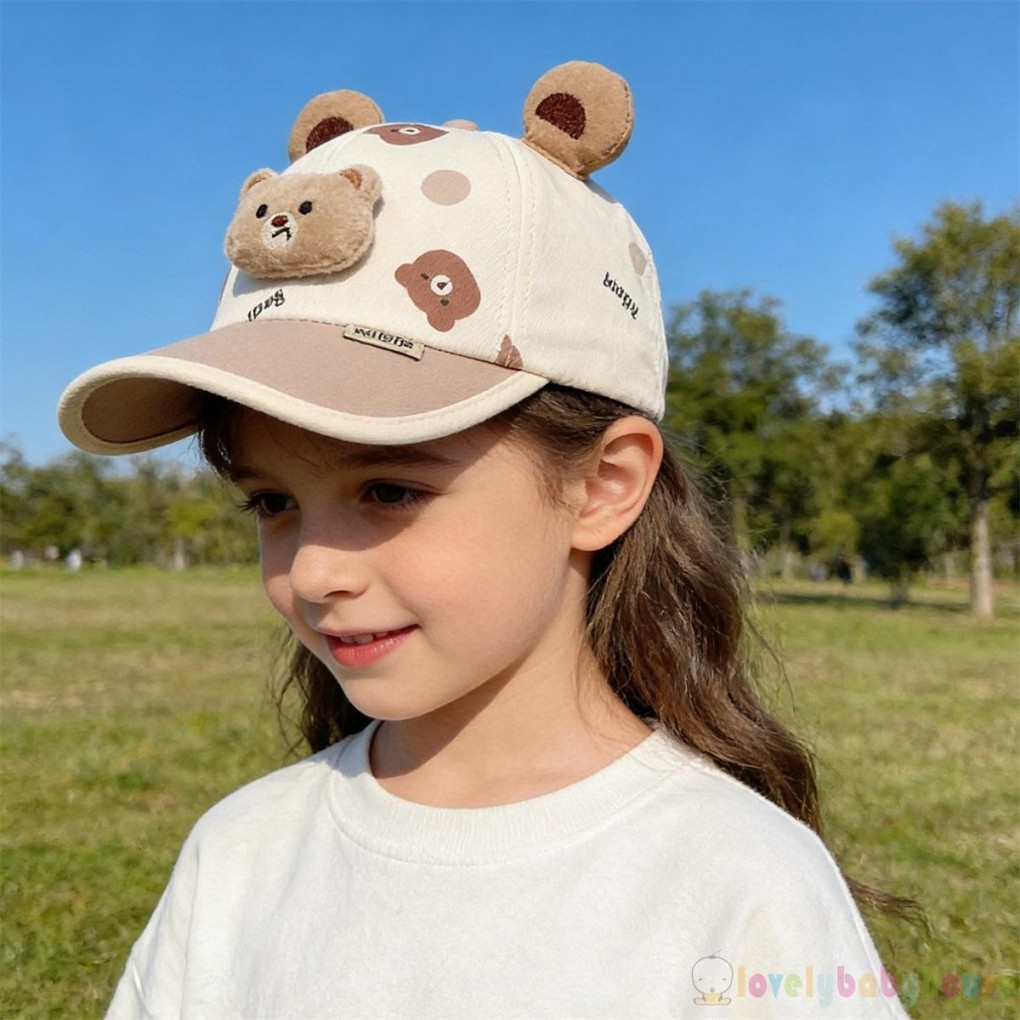 Mũ bóng chày trẻ em LBH-Toddler có trang trí động vật Mũ vành rộng dễ thương thời trang dành cho du lịch ngoài trời