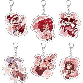 Amazing Digital Circus Anime Móc Khóa Pomni Jax Nam Móc Chìa Khóa Cho Nữ Hoạt Hình Hình Acrylic Móc Khóa Mặt Dây Chuyền Quà Tặng