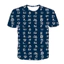 2026 Mới Họa Tiết Tamil In 3D Unisex Thời Trang Tay Ngắn Cổ Tròn