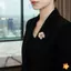 Thổ Cẩm Ngọc Trai Hoa Hợp Kim Vintage Châu Âu Phong Cách Mỹ Thanh Lịch Ngực Hoa Pin Dành Cho Nữ Tiệc Cưới Phụ Kiện Mới