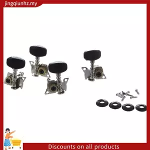 4 Đàn Ukulele Đàn Guitar Và Nhỏ 4 Dây Đàn Guitar Chỉnh Chốt Đầu Máy 2R Và 2L, Gắn Vít Bao Gồm--Silver Và Đen