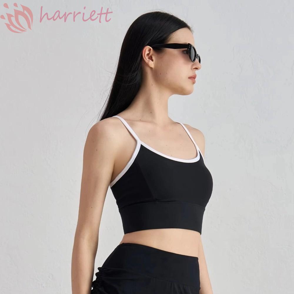 Áo Vest thể thao HARRIETT, màu sắc tương phản Đồ lót tập yoga thoải mái, Thiết kế nối thời trang Áo ngực tập thể dục chống ẩm thoáng khí Yoga