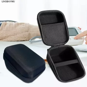Hộp đựng máy đo huyết áp LINSBAYWU, Túi bảo vệ máy đo huyết áp tam giác chống sốc, có tay cầm Vỏ cứng thiết kế lưới dung lượng lớn cho máy đo huyết áp