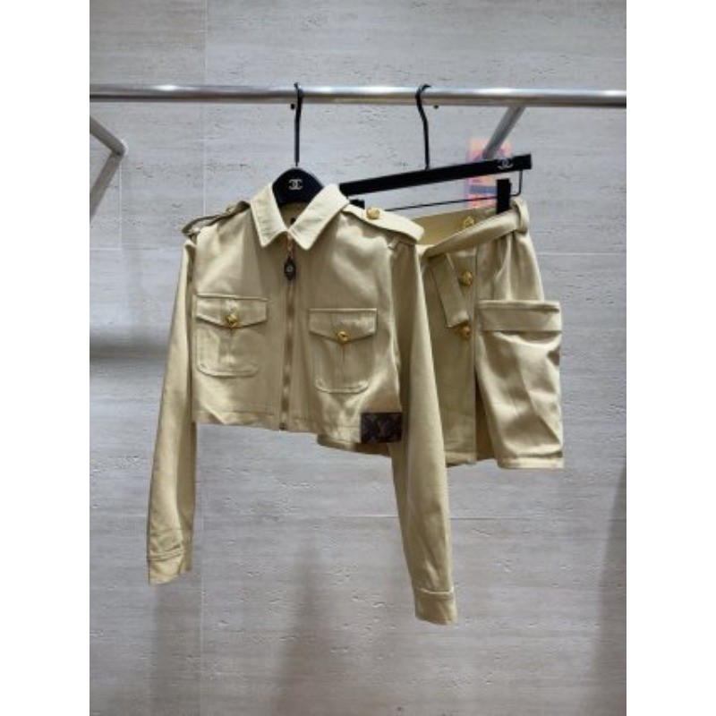 Bộ áo khoác và váy Cotton ngắn mới dành cho nữ