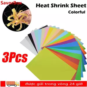 SAVORBOX 3 Tấm co nhiệt, Tấm co nhiệt đầy màu sắc mờ 20x29cm, Tấm nhựa thu nhỏ DIY thời trang cho đồ dùng thủ công Trang trí tiệc