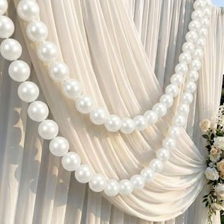 Trang trí dây ngọc trai DARON, Trang trí vòng hoa ngọc trai DIY lãng mạn, Trang trí cầu thang đám cưới thanh lịch Trang trí sinh nhật Dây ngọc trai 3D Mặt dây chuyền tắm cô dâu