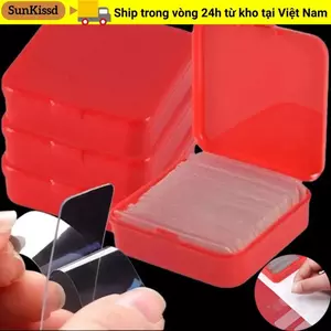 SUNKISSD 60 Cái / 120 Cái Dính Hai Mặt, Miếng Dán Tường Chống Thấm Nước Chống Thấm Nước, Băng Dính Trong Suốt Có Thể Tái Sử Dụng Có Thể Cắt Được
