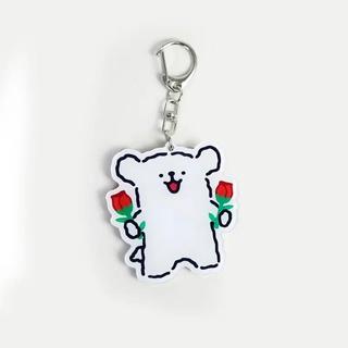 Shake Ball Line Puppy Keychain Hanger Cartoon Shake Football Key Ring Creative Rocking Tennis Lovers Flower Keychain