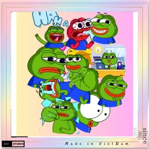 Hình Dán Chống Nước Sad Frog Phim Hoạt Hình Mũ Bảo Hiểm Máy Tính Xách Tay Hành Lý Dán Thiết Lập,100 tờ