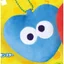 Hàng có sẵn Đồ chơi viên nang QUALAI Nhật Bản Sesame Street Nhân vật hoạt hình Mặt dây chuyền gương hình trái tim Mắt to D5PL