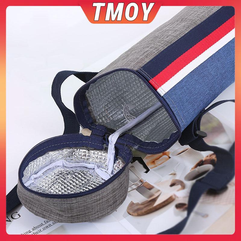 TMOY 2L Di Động Vải Oxford Tròn Cách Nhiệt Túi Chai Phụ Kiện Cắm Trại Túi Bình Nước Cách Nhiệt TMOY