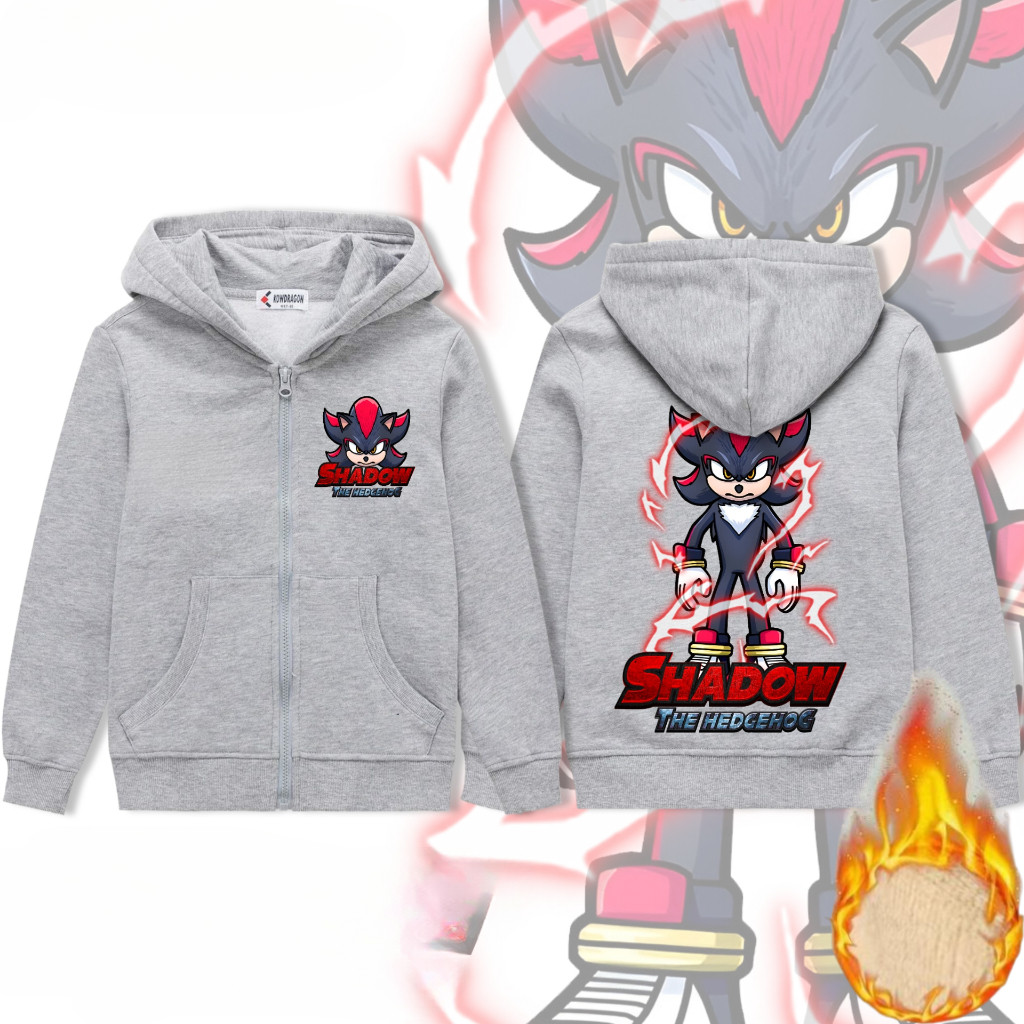 Áo Hoodie dây kéo Sonic Shadow The Hedgehog Kids - Áo khoác nhân vật hoạt hình hợp thời trang cho bé trai và bé gái