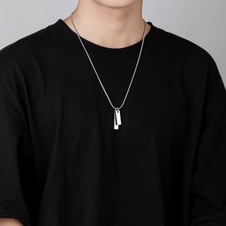 Phụ kiện mặt dây chuyền nam thời trang từ thép titan, thiết kế tối giản và đa năng