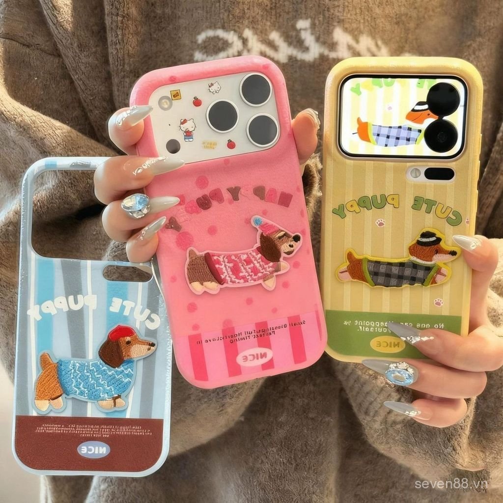 Ốp Điện Thoại Thích Hợp Cho iPhone 11 12 13 14 15 16 17 Pro max Plus Dachshund Chống Sốc Chống Sốc Vỏ Bảo Vệ Bao Gồm Tất Cả DDJU