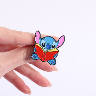 Lilo Stitch Sách Đọc & Huy Hiệu Kim Loại Dễ Thương, Phù Hợp Làm Quà Tặng Cho Bạn Bè