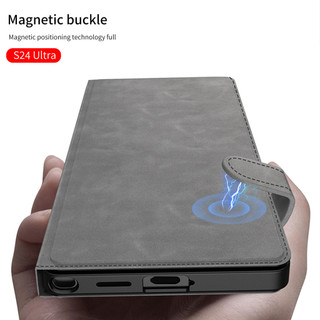 Ví Da Mờ Lật Funda Dành Cho Samsung Galaxy s26 S25 s24 s23 Siêu Đựng Thẻ Ốp Lưng
